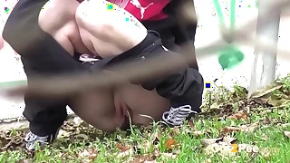 Blonde Cutie Pees In The Street