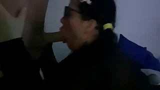 Big tits blowjob lingerie